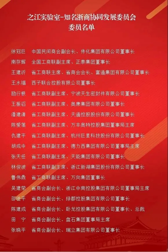 杨和荣、张文阳、毛磊三鄞商成为之江实验室-知名浙商协同发展委员会
